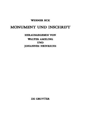 cover image of Monument und Inschrift